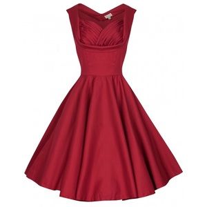 Lindy Bop Ophelia Red Swing Dress (US size…